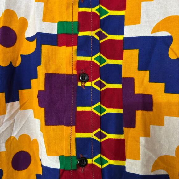 Loud Colorful Geometric Button Down Shirt XXL Marchals Designs Rainbow Statement - Picture 3 of 4